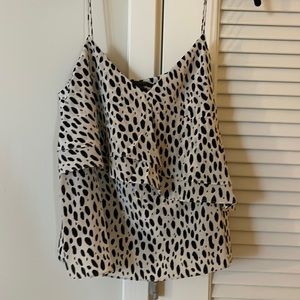 J Crew leopard print tank top